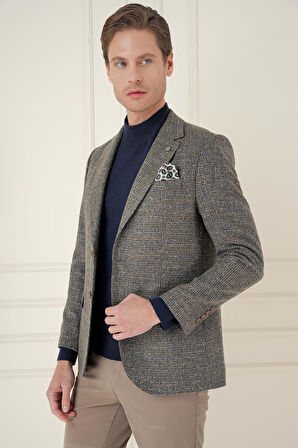 C 693 Slim Fit Bej Spor Ceket