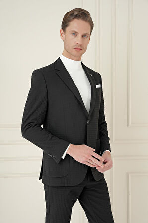 C 695 Slim Fit Siyah Spor Ceket