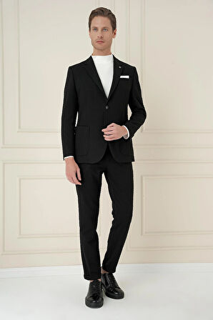 C 695 Slim Fit Siyah Spor Ceket