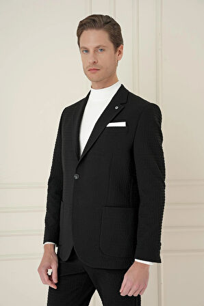 C 695 Slim Fit Siyah Spor Ceket