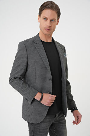 C 695 Slim Fit Antrasit Spor Ceket