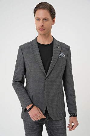 C 695 Slim Fit Antrasit Spor Ceket