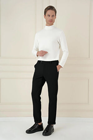 P 1166 Slim Fit Siyah Klasik Pantolon