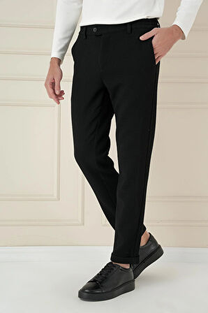 P 1166 Slim Fit Siyah Klasik Pantolon