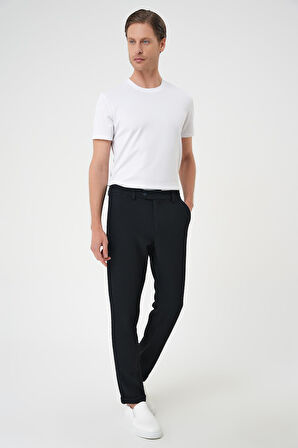 P 1166 Slim Fit Lacivert Klasik Pantolon