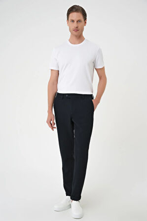 P 1166 Slim Fit Lacivert Klasik Pantolon