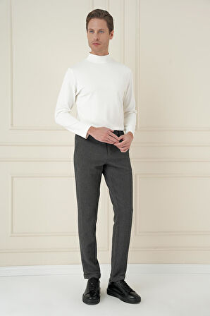P 1166 Slim Fit Füme Klasik Pantolon