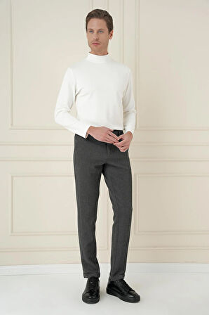 P 1166 Slim Fit Füme Klasik Pantolon