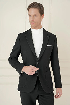 C 694 Slim Fit Siyah Spor Ceket
