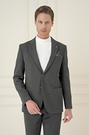 C 694 Slim Fit Füme Spor Ceket