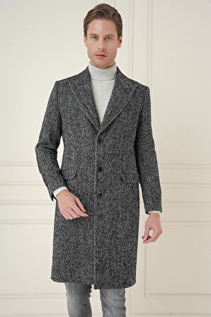 PLT 085 Siyah Klasik Palto