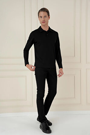 TS 893 Slim Fit Siyah Spor T-Shirt
