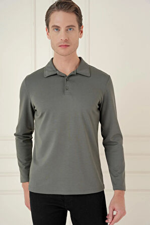 TS 893 Slim Fit Haki Spor T-Shirt