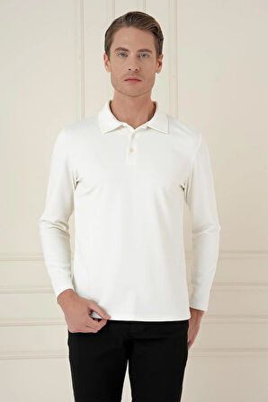TS 893 Slim Fit Ekru Spor T-Shirt