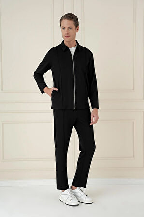 ATP 034 Slim Fit Siyah Spor Pantolon