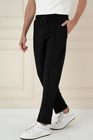 ATP 034 Slim Fit Siyah Spor Pantolon
