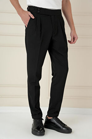 P 1167 Slim Fit Siyah Spor Pantolon