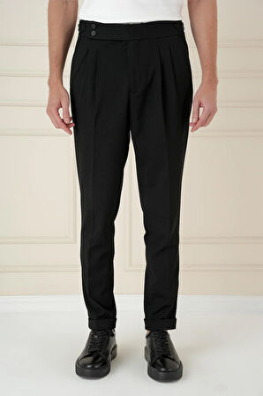 P 1167 Slim Fit Siyah Spor Pantolon
