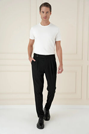 P 1167 Slim Fit Siyah Spor Pantolon