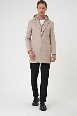 KA 091 Slim Fit Bej Spor Kaban