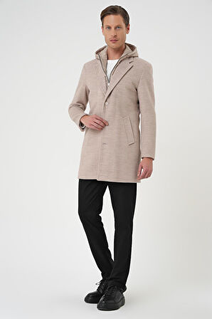 KA 091 Slim Fit Bej Spor Kaban