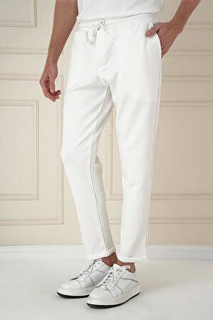 ATP 033 Slim Fit Beyaz Spor Pantolon