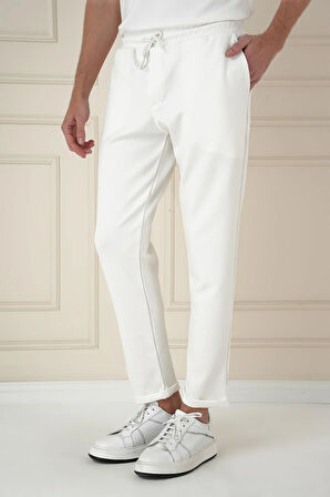 ATP 033 Slim Fit Beyaz Spor Pantolon