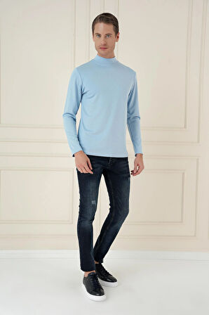 TS 894 Slim Fit Açık Mavi Spor T-Shirt