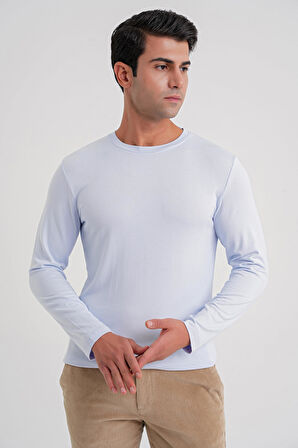 TS 870 T-SHIRT Slim BUZ MAVI CASUAL