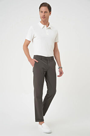 P 1150 Comfort Fit Beli Lastikli Yan Cep Haki Jogger Pantolon