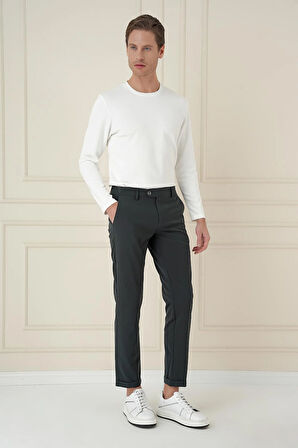 P 1150 Comfort Fit Beli Lastikli Yan Cep Nefti Jogger Pantolon