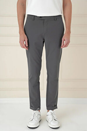 P 1150 Comfort Fit Beli Lastikli Yan Cep Füme Jogger Pantolon
