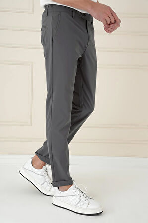 P 1150 Comfort Fit Beli Lastikli Yan Cep Füme Jogger Pantolon