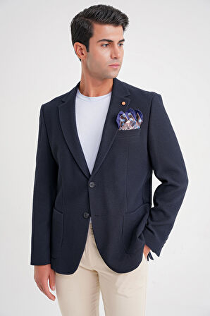 C 694 CEKET Slim LACİVERT CASUAL