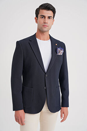 C 694 CEKET Slim LACİVERT CASUAL