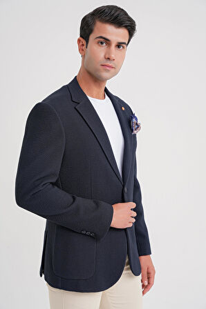 C 694 CEKET Slim LACİVERT CASUAL