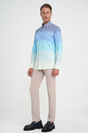 Comfort Fit Beli Lastikli Yandan Tokalı Esnek Bej Jogger Pantolon P 1178