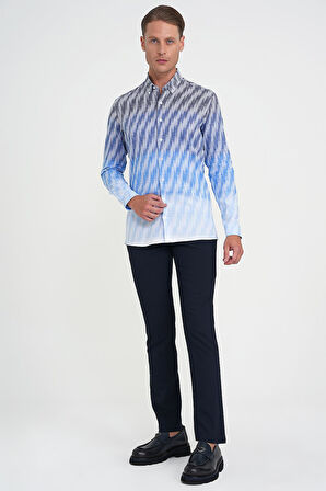 Comfort Fit Beli Lastikli Yandan Tokalı Esnek Lacivert Jogger Pantolon P 1178