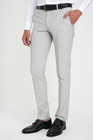 Slim Fit Pilesiz Yün Klasik Taş Kumaş Pantolon  P 1191