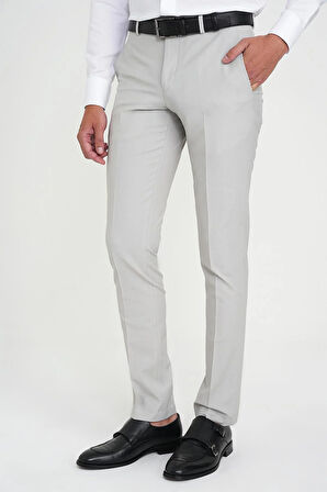 Slim Fit Pilesiz Yün Klasik Taş Kumaş Pantolon  P 1191