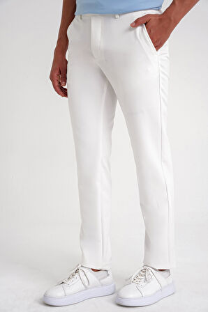 P 1195 PANTOLON Comfort BEYAZ KANVAS