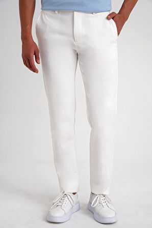 P 1195 PANTOLON Comfort BEYAZ KANVAS