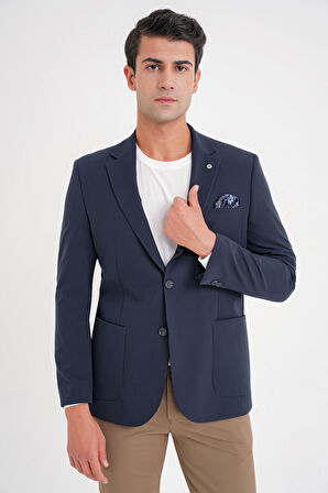 C 697 CEKET Regular Fit LACİVERT-1 CASUAL