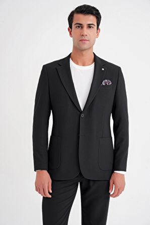 C 698 CEKET Regular Fit SİYAH-1 CASUAL