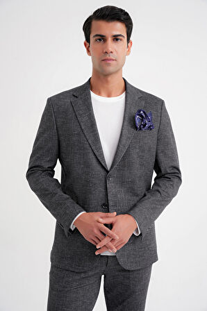 C 701 CEKET Regular Fit SİYAH-1