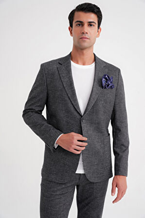 C 701 CEKET Regular Fit SİYAH-1