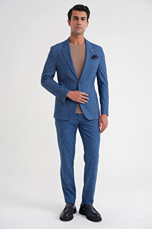 C 701 CEKET Regular Fit GECE MAVİSİ-1