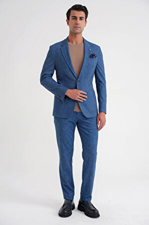 C 701 CEKET Regular Fit GECE MAVİSİ-1