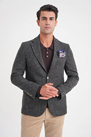 C 718 CEKET Slim NEFTİ