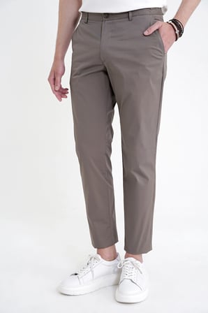 Comfort Fit Yan Cep Beli Lastikli %97 Pamuk Haki Pantolon P 1214